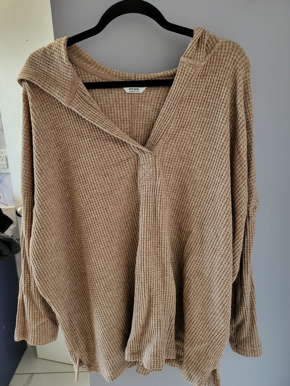 Sweatshirt Taupe Color Hooded